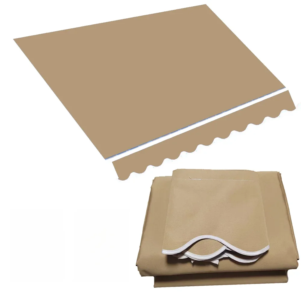 NONE Auvent kaki en toile de remplacement, 300g/m2, couverture de fenêtre de Patio extérieur, pare-soleil de terrasse de jardin, auvent en tissu Poly imperméable 3