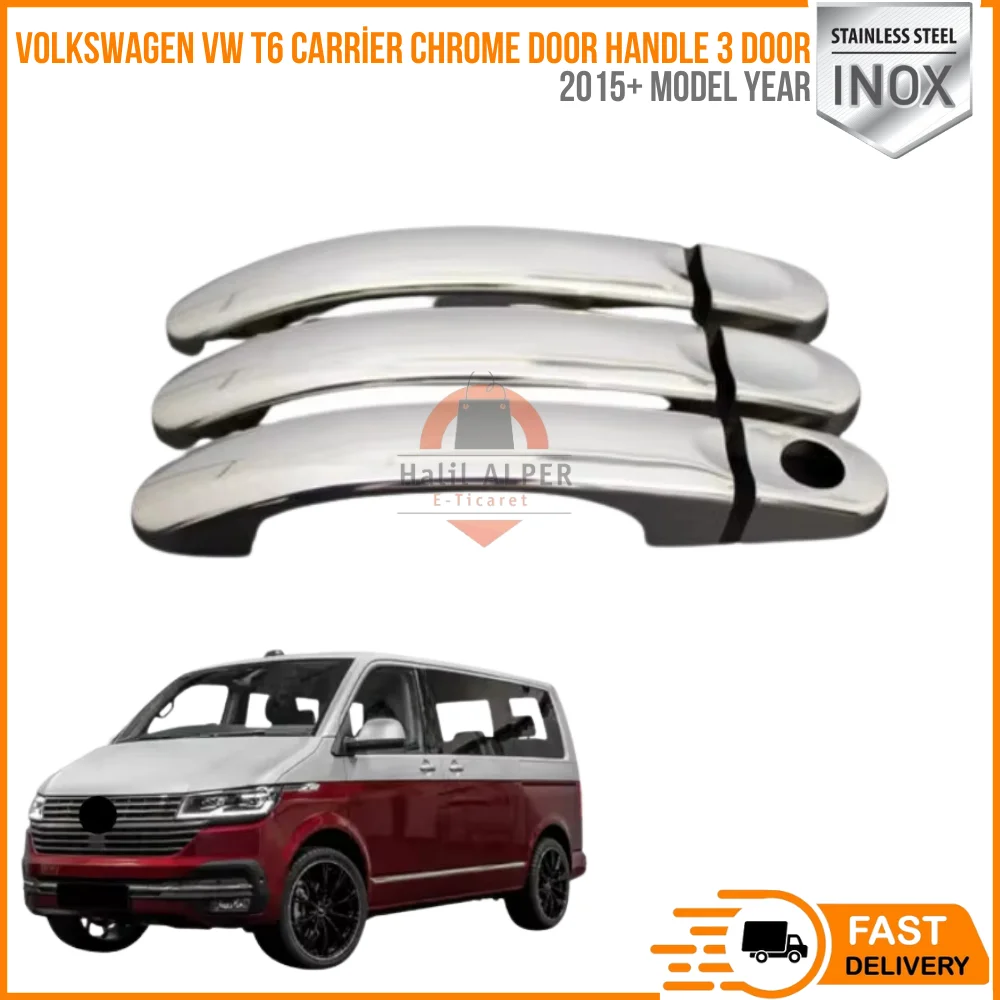 For Volkswagen VW T6 carrier chrome door hand 3 door 2015 and up. Stainless steel. A + quality modified design accessory