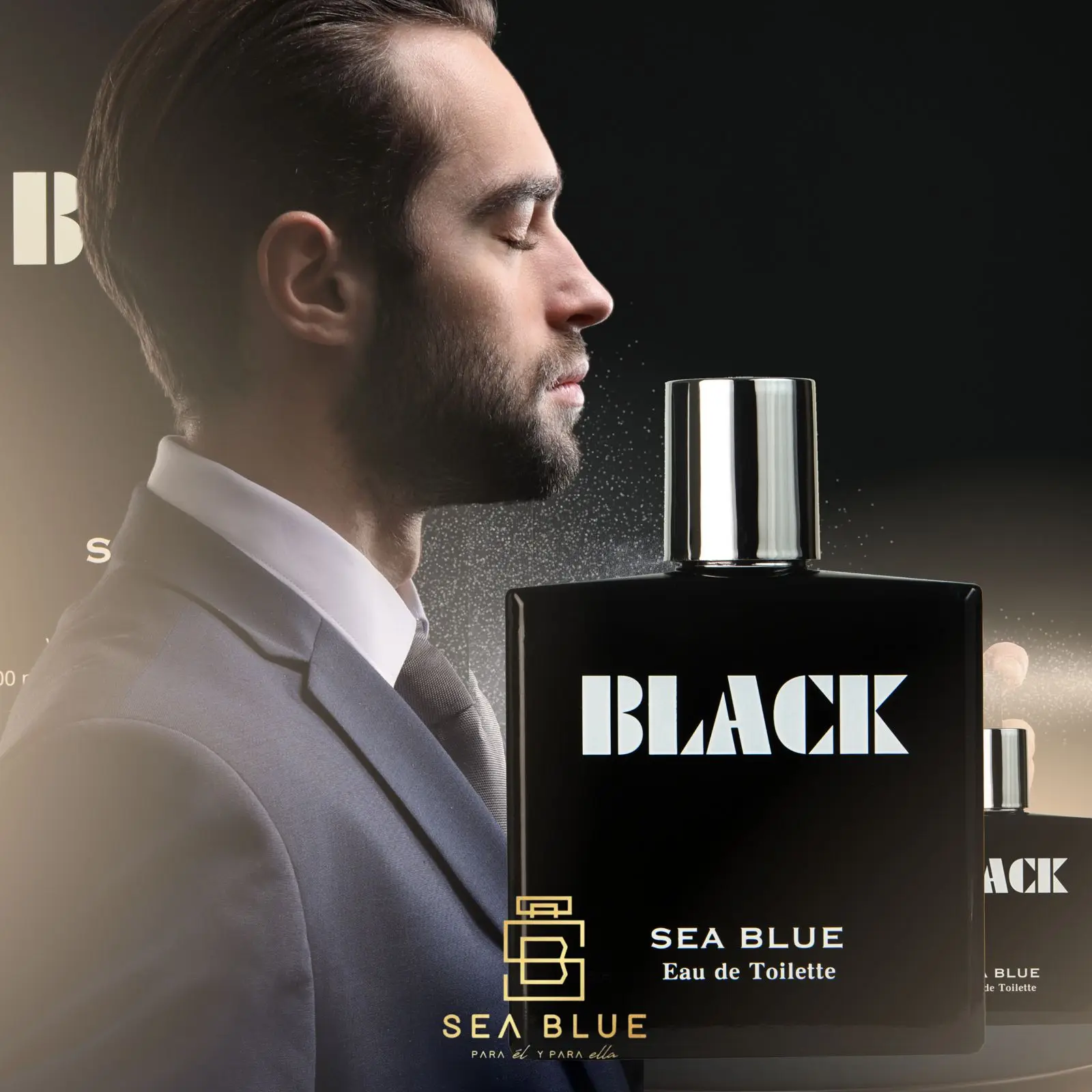 Men's Perfume Black 100ml Imported Sea Blue Military Camouflage