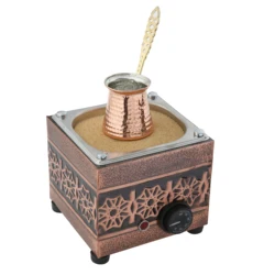 Authentic Turkish Copper Electric Hot Sand Coffee Maker Square Heater Machine 110V - 220V