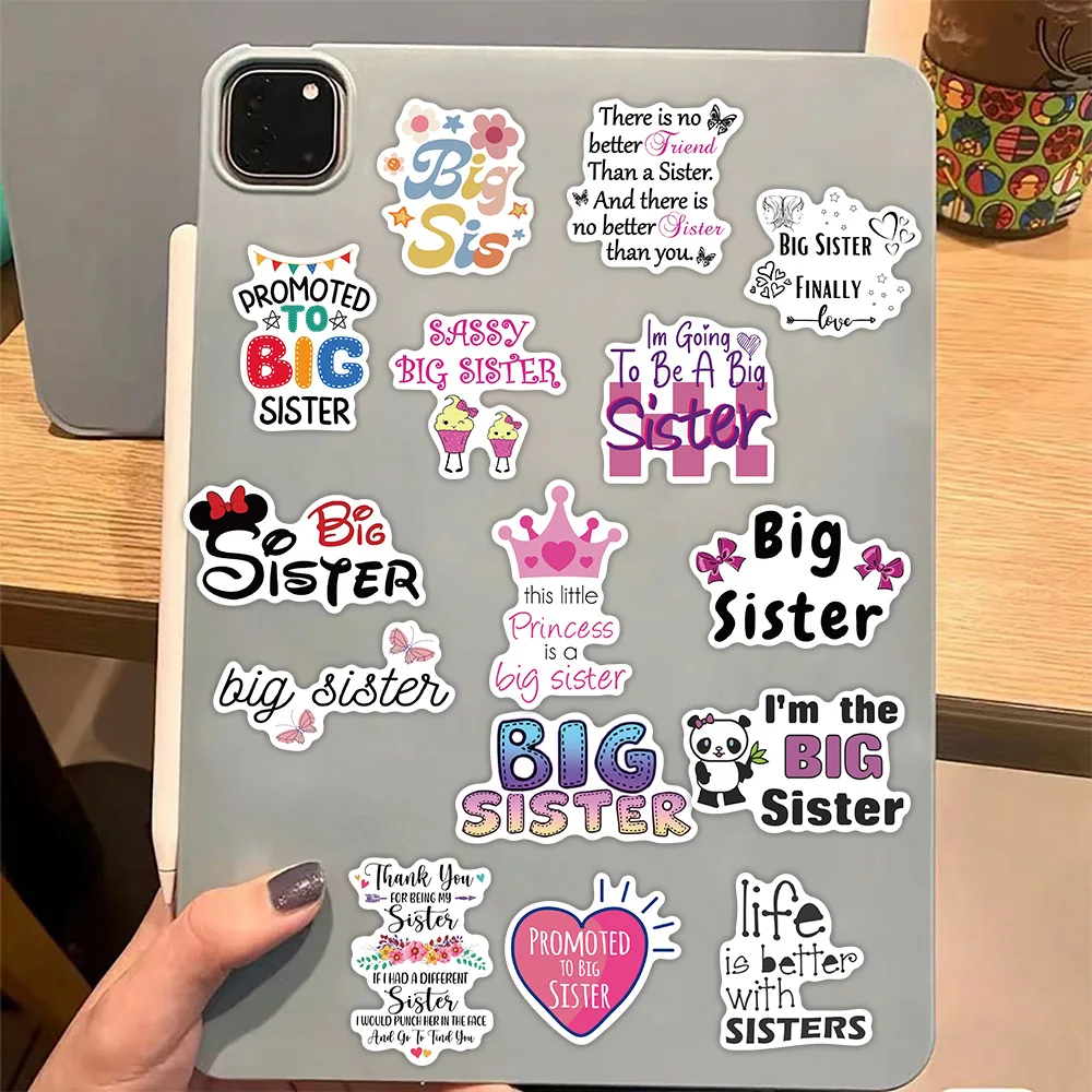 50PCSBig Sister ملصق الكتابة على الجدران الديكور الغيتار اللوحي DIY الأمتعة المحمول جراب هاتف لعبة ملصق مضاد للمياه