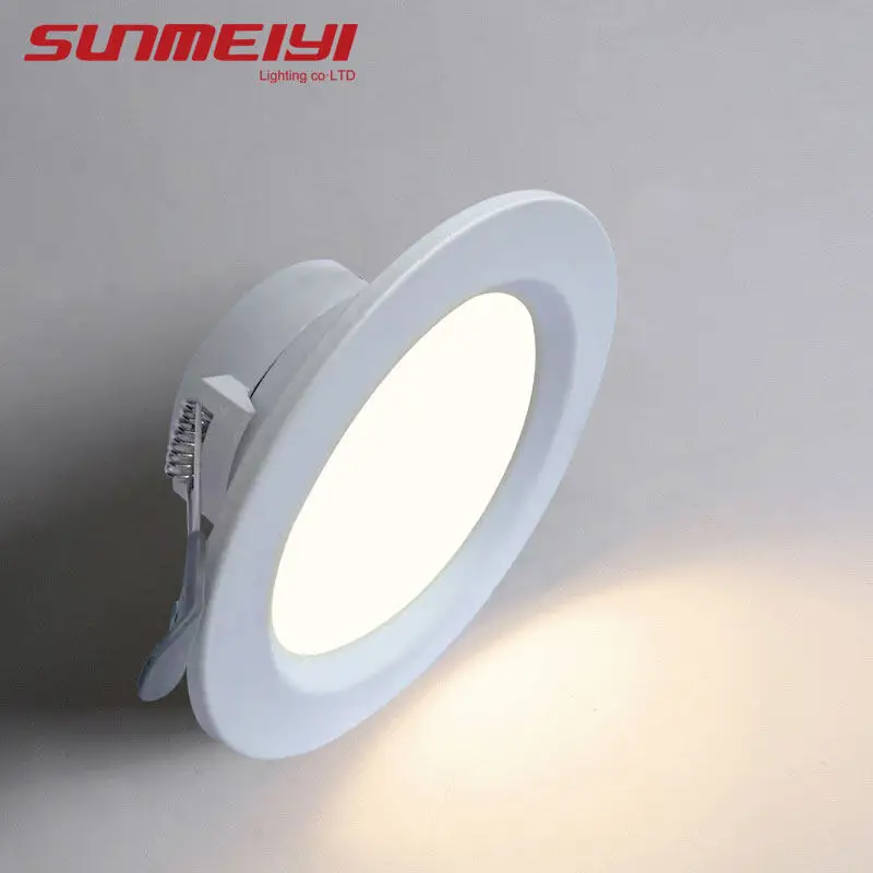 LED typu Downlight 5W lampa okrągłe wpuszczone AC 220V lampa świecąca W dół wystrój domu sypialnia kuchnia kryty oświetlenie punktowe otwór 65-75mm