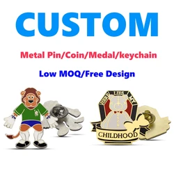 Custom Lapel Pin Manufacturer Badge Metal Craft Wholesale Coin Brooch Personalized Logo Enamel Pin Soft Hard Enamel Pins