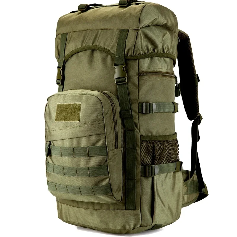 Taktyczny plecak męski, fajny sprzęt kempingowy, wodoodporny nylon, Trekking, wędkarstwo, torba myśliwska, torby outdoorowe Molle, 50L — zdjęcie 2