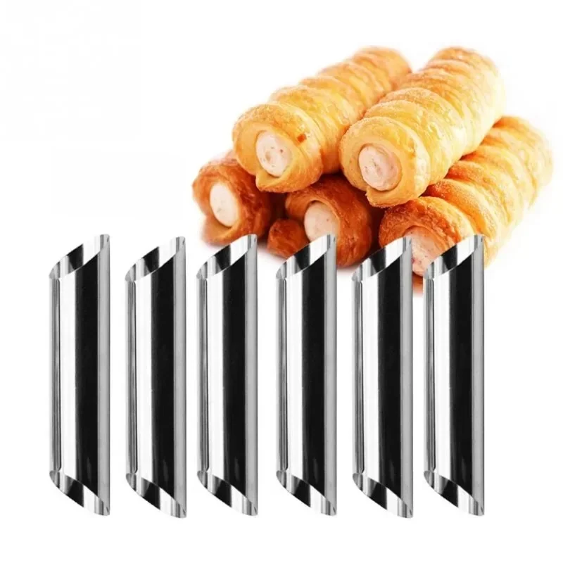 304 acier inoxydable pâtisserie Baki Cannoli formes de qualité alimentaire crème corne moule gâteau corne moule Cannoli Tubes coquilles pâtisserie moule de cuisson