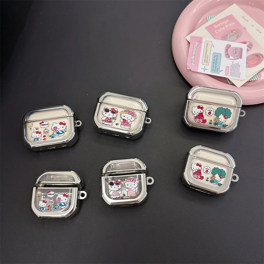 

Popular cute cartoon bikini Hello Kitty headphone protective case for AirPods 4/3/2Pro/2, new shockproof protective case