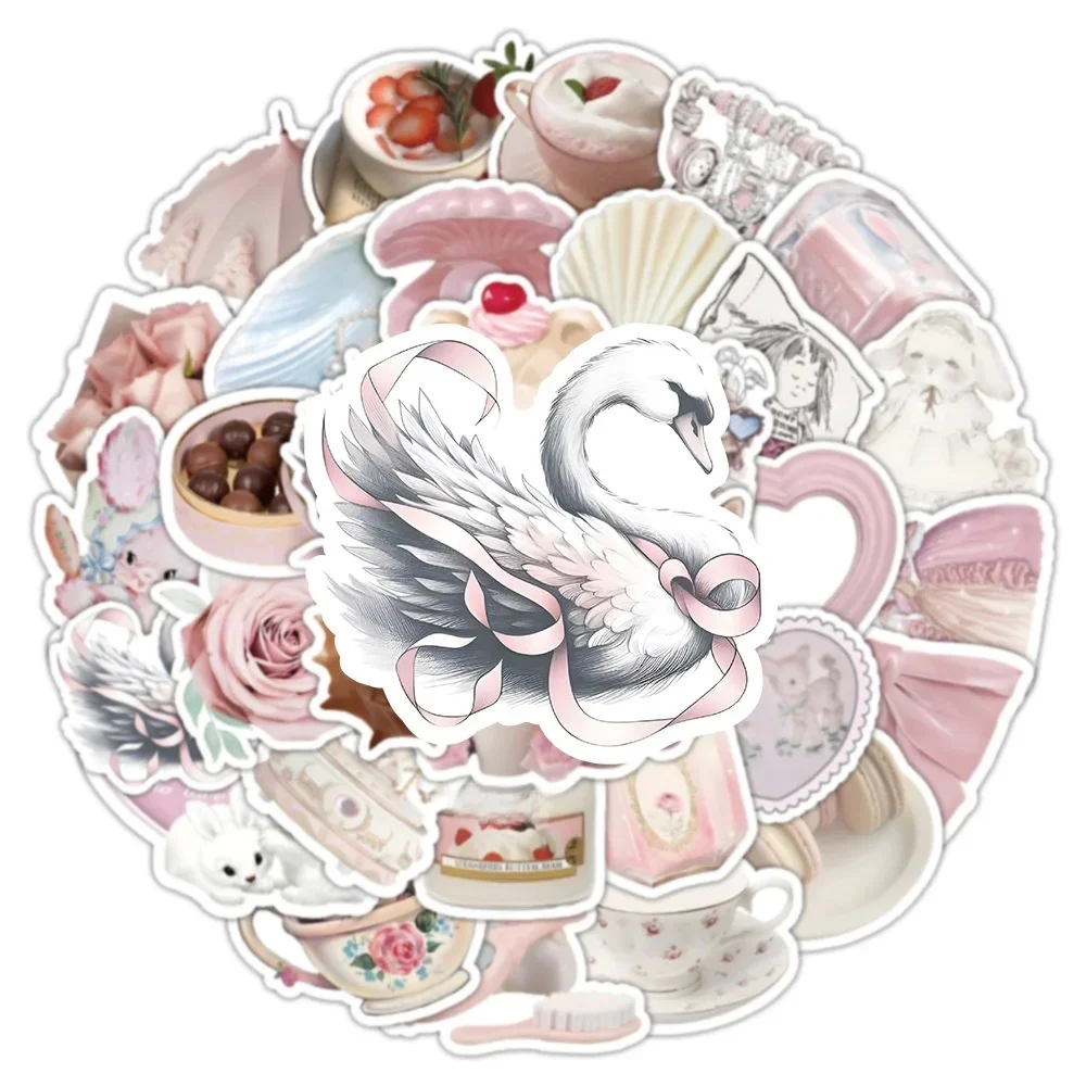 AliExpress GOGOTU 10/30/50/100PCS Cute Pink Cartoon Coquette Stickers Ins Style Decoration PVC Waterproof Phone Luggage Bike Wall Decals Kids Toys