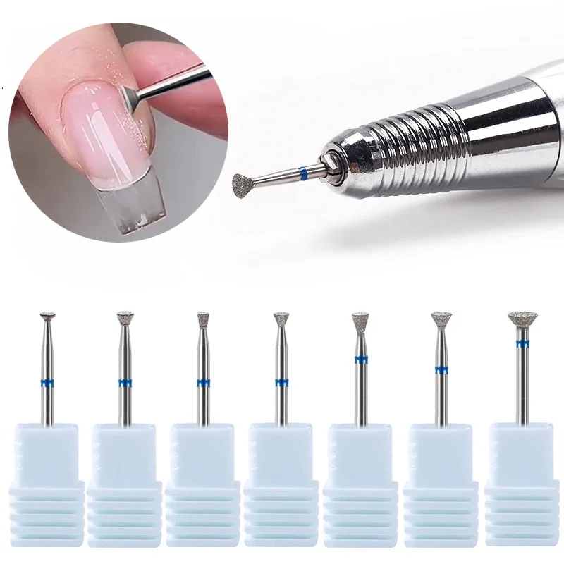 Cutícula limpa prego broca remover overflow cola ferramenta tratamento de borda do prego diamante