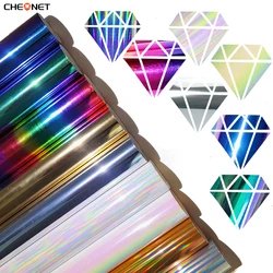 Soft Metallic 30CMX102CM Heat Transfer Vinyl Roll Hologram Laser Elastic PU Camouflage Iron On Film HTV T Shirt