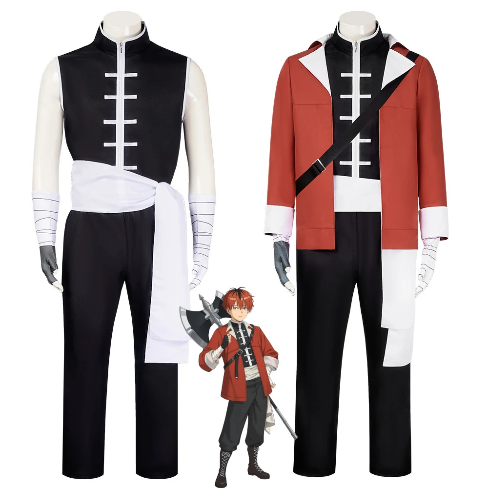

Frieren Beyond Journey's End Stark Cosplay Costume Anime Warrior Red Jacket Outfit Full Set for Men Halloween Carnival Party