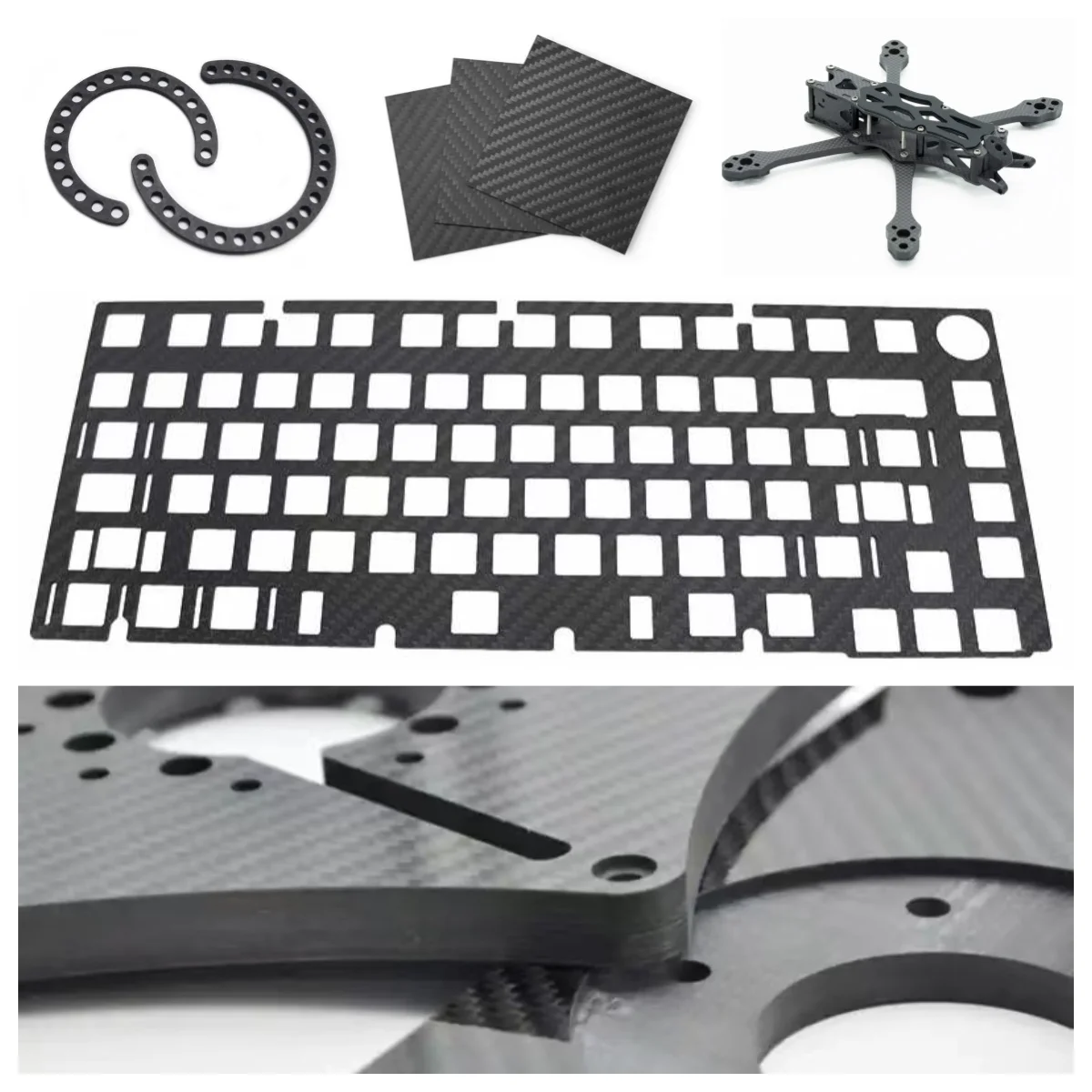 

T700 Carbon Fiber Sheet Plate CNC Cutting Service Carbon Panel Board Custom Process for FPV Frame Drone Arm RC Part Twill Matte