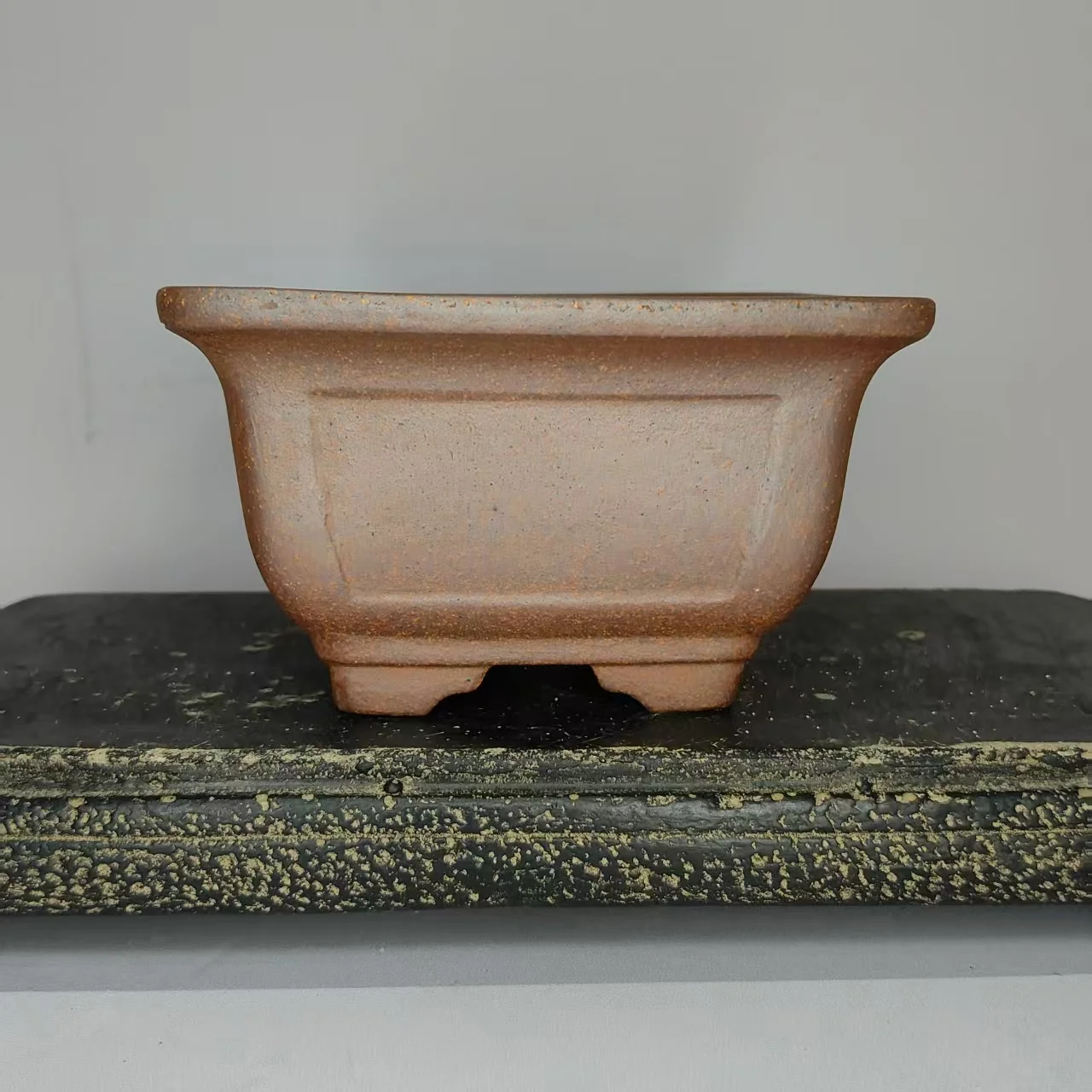 

Square Gold Clay Unglazed Wide-mouthed Bonsai Pot