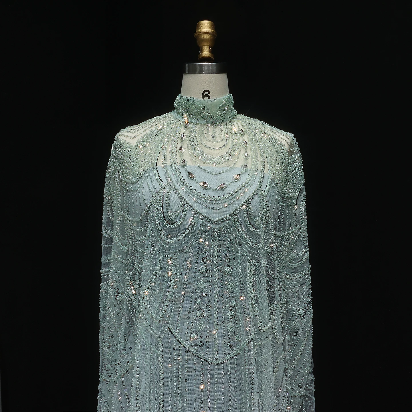 Sharon Said Luxury Beaded Dubai Nude Evening Dress for Arabic Women Wedding Elegant Kaftan Formal Party Gowns SS780 Customized image 4