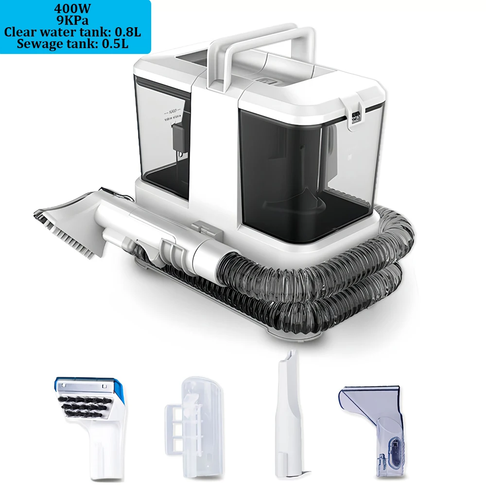 750W 15KPa Teppichreiniger Tragbarer Handstaubsauger Integrierte Sprüh- und Saugfunktion Reinigungsgerät für Auto Sofa Teppich Tierhaare