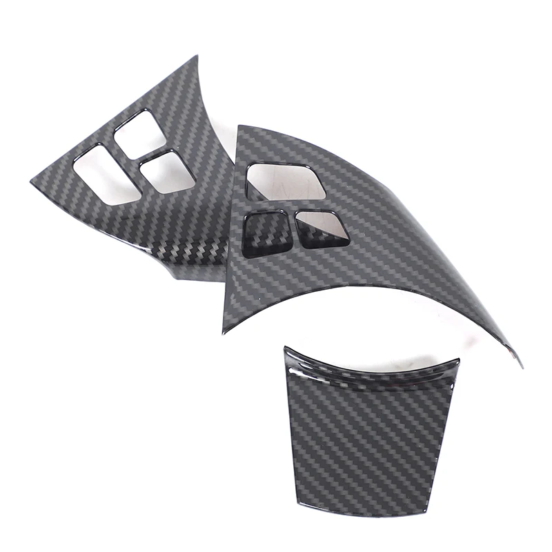 For BMW 6 Series E63 E64 2004-2009 ABS Carbon fiber Car Steering Wheel Button Frame Cover Trim Interior Car Accessories
