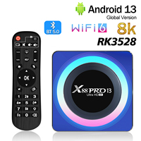 X88 Pro 13 Smart TV BOX Android 13 Rockchip RK3528 2.4G&5G Dual Wifi 8K Video Decoding Media Player Wifi6 BT5.0 Set Top Box