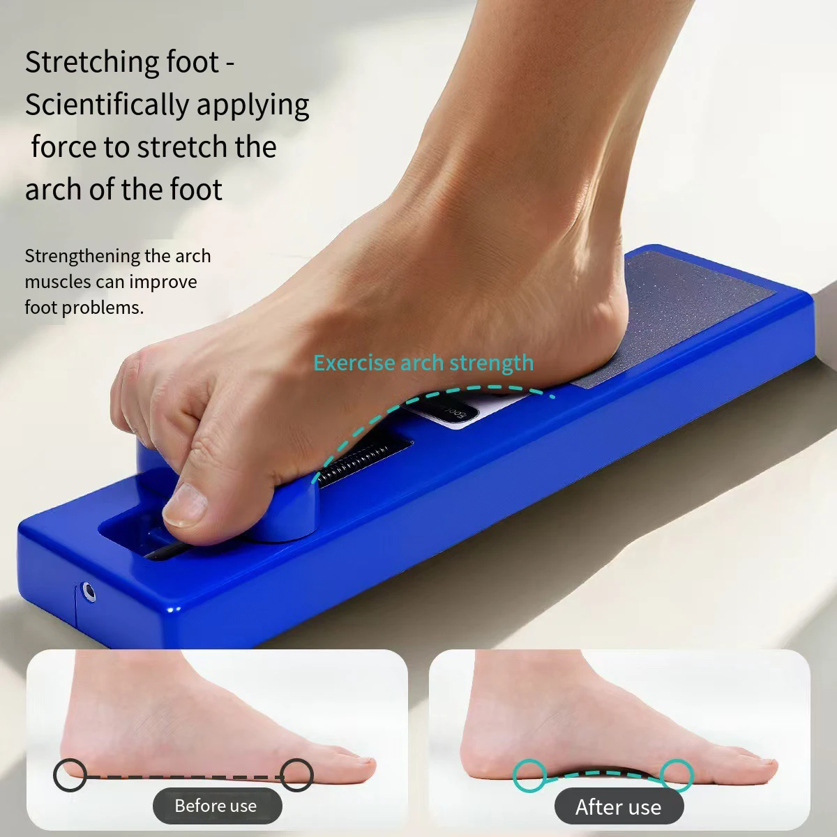 

1pc Arch Support Trainer & Toe Aligner - Non-Slip Base, Cushioned Arch Support for Plantar Fasciitis, Flat Feet, Ballet, Running