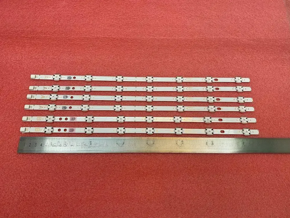 Kit 6pcs led streifen für Toshiba 49U5663DB 49U6863DB 49R6010 49U5863DB LUX0149003 LT-49C870 VES490QNDS-2D-U12 N12 SVV490A64 A B