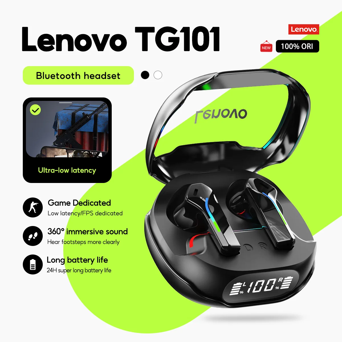 Lenovo TG101 Bluetooth 5.4 Gaming Headset: The Real Weapon for Competitive FPS Players?