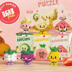 New Fruit Series Small Building Blocks Pineapple, Orange, Banana, Cherry, Suitable For Children To Assemble Building Block Toys