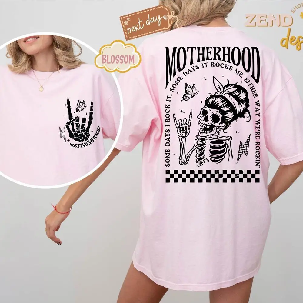 Vrouwen Katoenen T-shirt Moederschap Soms Ik Rock Het Soms Het Rotst Me Shirt Korte Mouw Mode Crop Tops