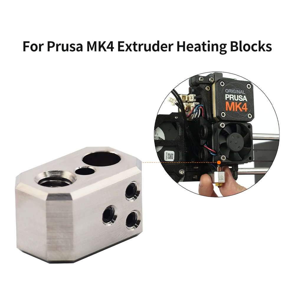 Prusa MK4 Extruder Heating Blocks High Temperature Heater Block for the  Hotend Assembly For Prusa i3 MK4 3D Printer Parts