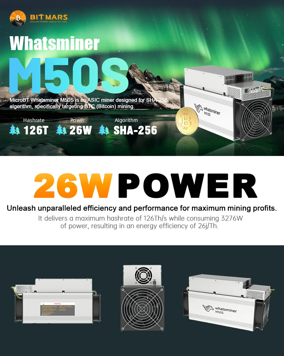 AA BUY 2 GET 1 FREE NEW Whatsminer M50S 128/132Th 25w 3380w (SHA-256) - Asic Miner IN STOCK ORDER NOW