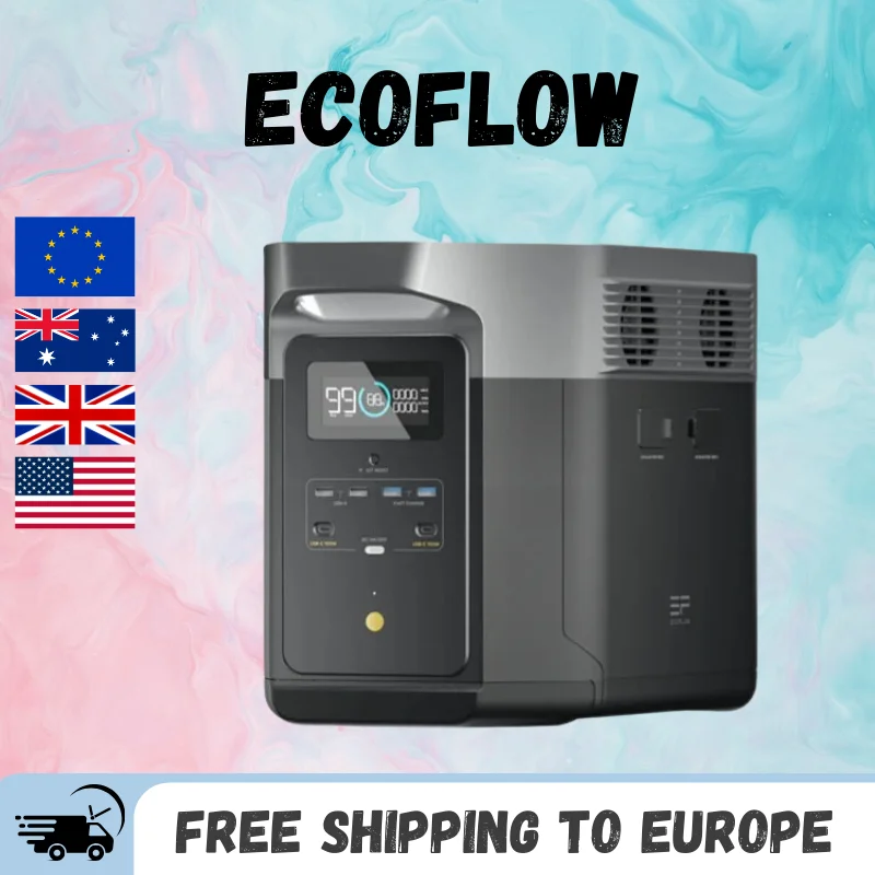 EcoFlow-Máquina de solda elétrica portátil, bateria extensível, 3000W, 2400W, 2048Wh, 6kWh