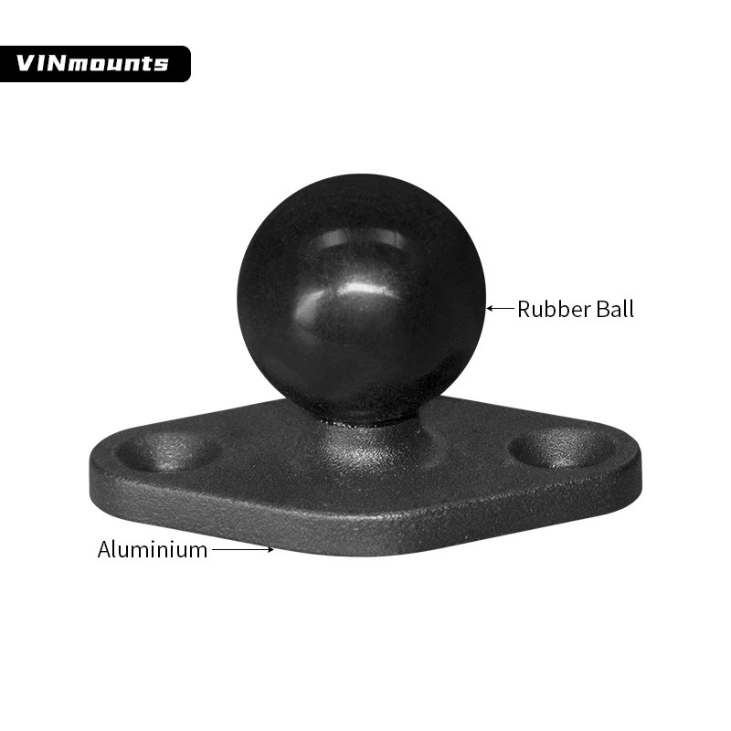 VIN Mounts-VIN-B-009 de montaje de bola de diamante de 1 ", con 2 aberturas de 5,5mm, distancia del agujero central de 40mm para soportes de Ram