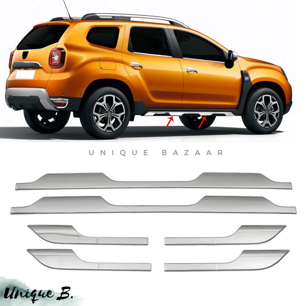 For Dacia Duster Chrome Side Sill Top Lath 6 Pcs. 2018 and After Years Design Exterior Car Accessories Parts Styling Moulding