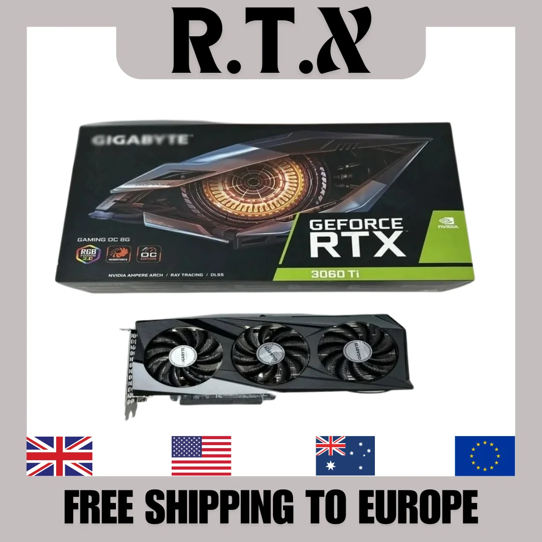 GIGABYTE-Carte de fouille GeForce RTX 2024 d'occasion, carte de jeu OC 8G, GDDR6, 3070