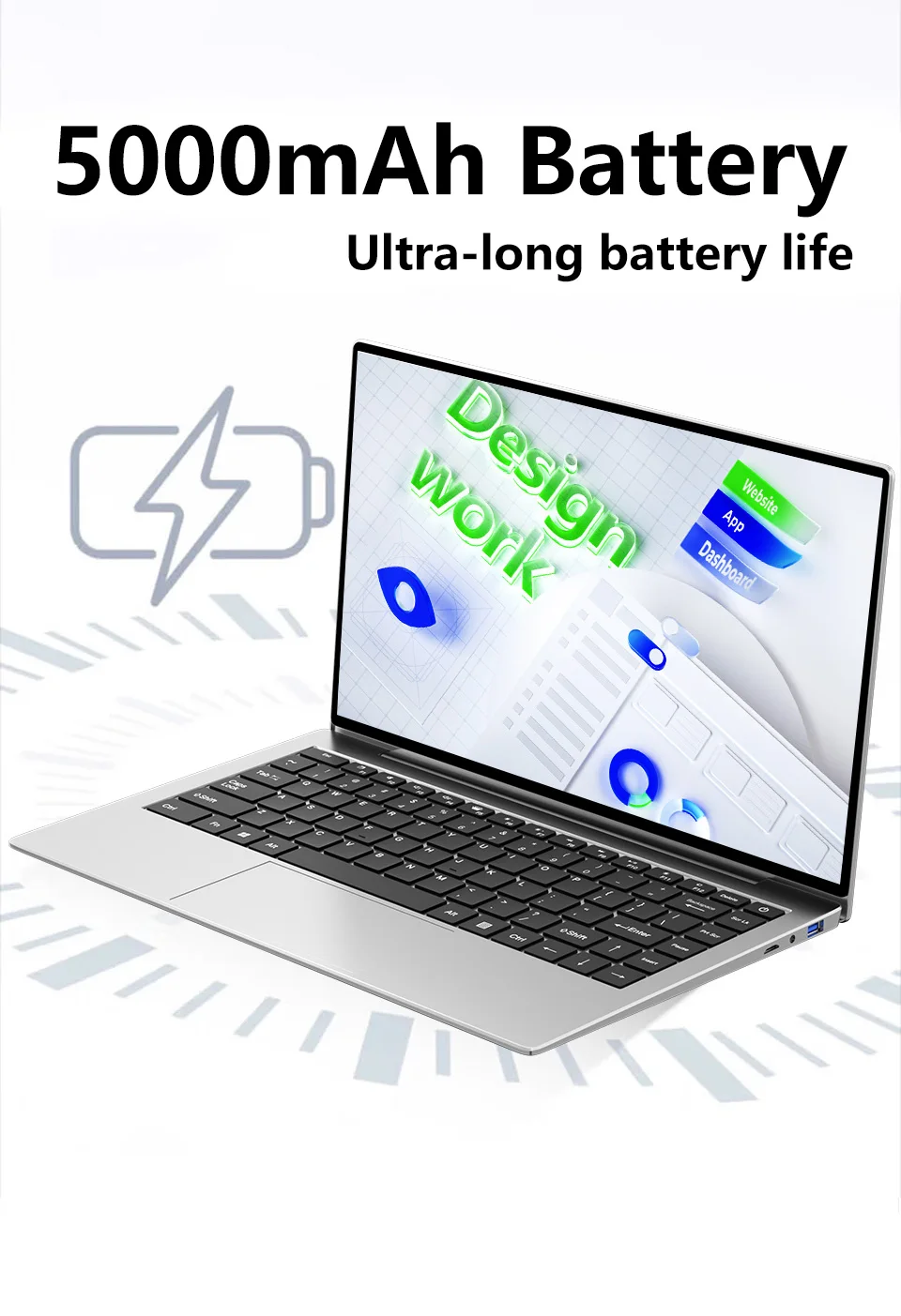 14.1" Intel 4405U Laptop Computer Windows 11 16GB RAM 512GB 1TB 2TB SSD Portable Notebook PC Backlight Office Study Laptops