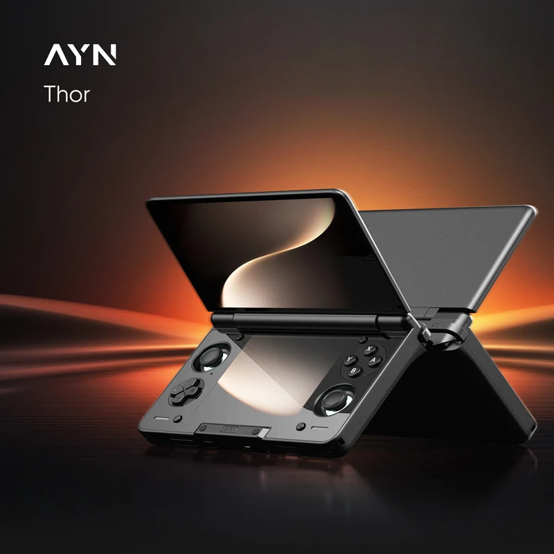 AYN Thor Android Handheld Dual Screen Clamshell 6'' AMOLED Screen 1080p Gaming Entertainment Device