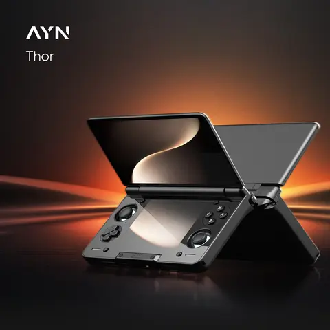 AYN Thor Android Dispositivo de entretenimiento para juegos con pantalla dual de mano de 6 pulgadas Pantalla AMOLED 1080p