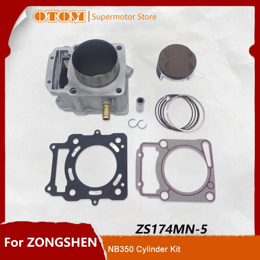 

OTOM Motorcycle Engine Modified Cylinder Kit 77mm Cylinder Block Piston Ring Gasket For ZONGSHEN NB350 NB300 ZS174MN-5 Off-road