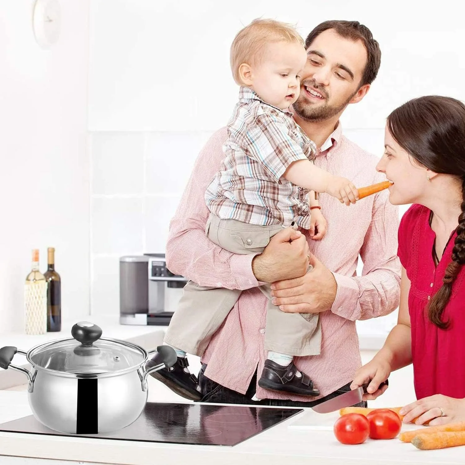 موقد سيراميك كارينيير مع شعلات مدمجة ، مناطق مزدوجة قابلة للتوسيع ، طاولة كهربائية مدمجة ، تحكم باللمس ، مؤقت ، 4 شعلات #6