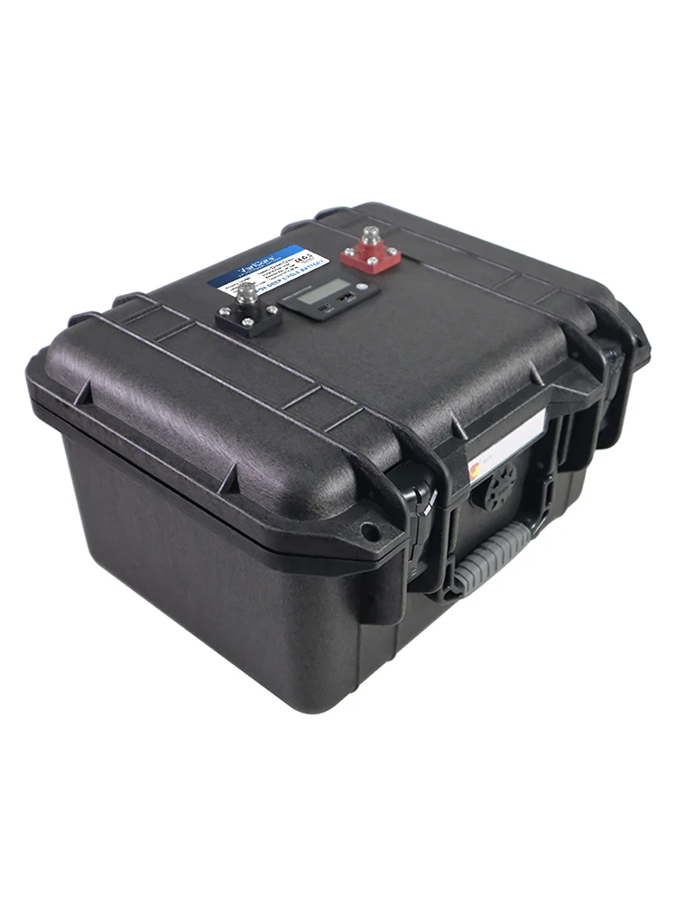 VariCore Tragbarer Koffer-Akku 12,8V 100Ah STX LiFePO4 Batterie 4000+ Zyklen 4S BMS USB-Ausgang für Golfwagen, Wohnmobile, Marineboote, Trolling-Motoren, leichte Batterien usw.