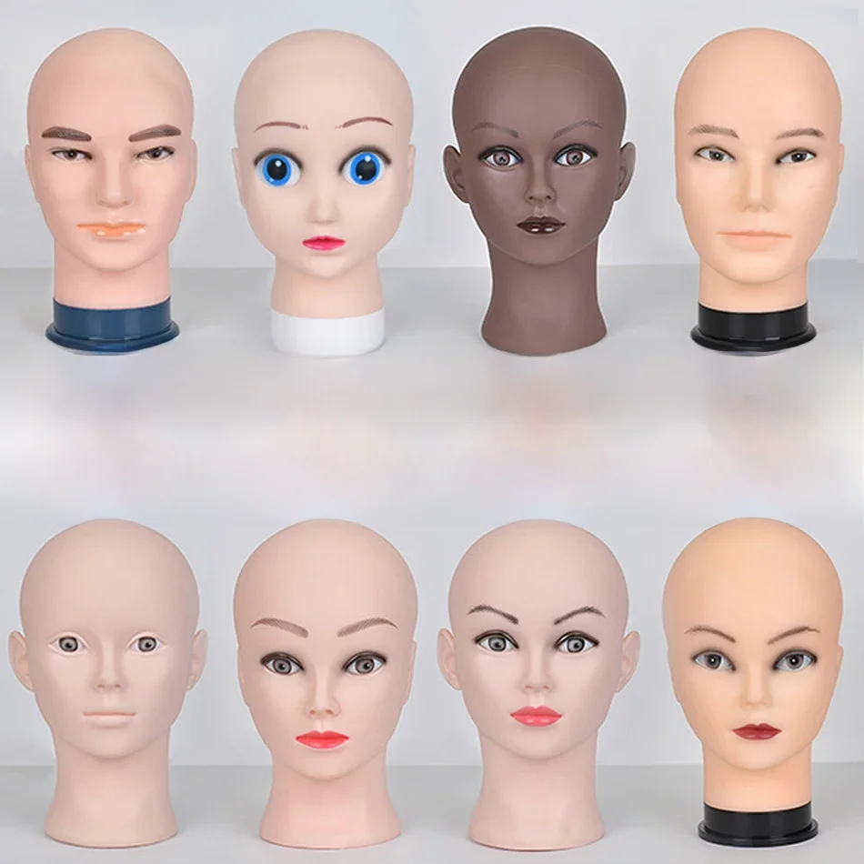 Support de perruque de tête de Mannequin avec trépied de perruque réglable, support pour la fabrication de perruques, affichage de fournitures de cosmétologie, tête de coiffure