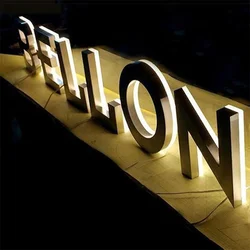 Reverse Acrylic Lit, Custom Led Logo Sign, Metal and Acrylic letters, Brushed Metal Logo, Turn your logo into sign Custom Letter