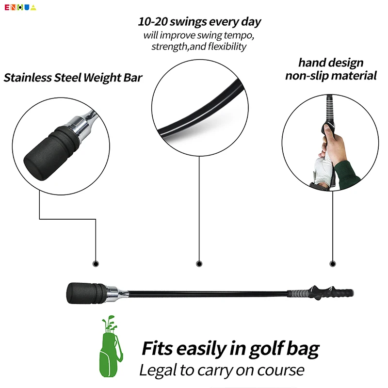 Ayuda de entrenamiento de Swing de Golf, palo de calentamiento Flexible, mejora el ritmo, flexibilidad, equilibrio, Tempo y fuerza, 83cm