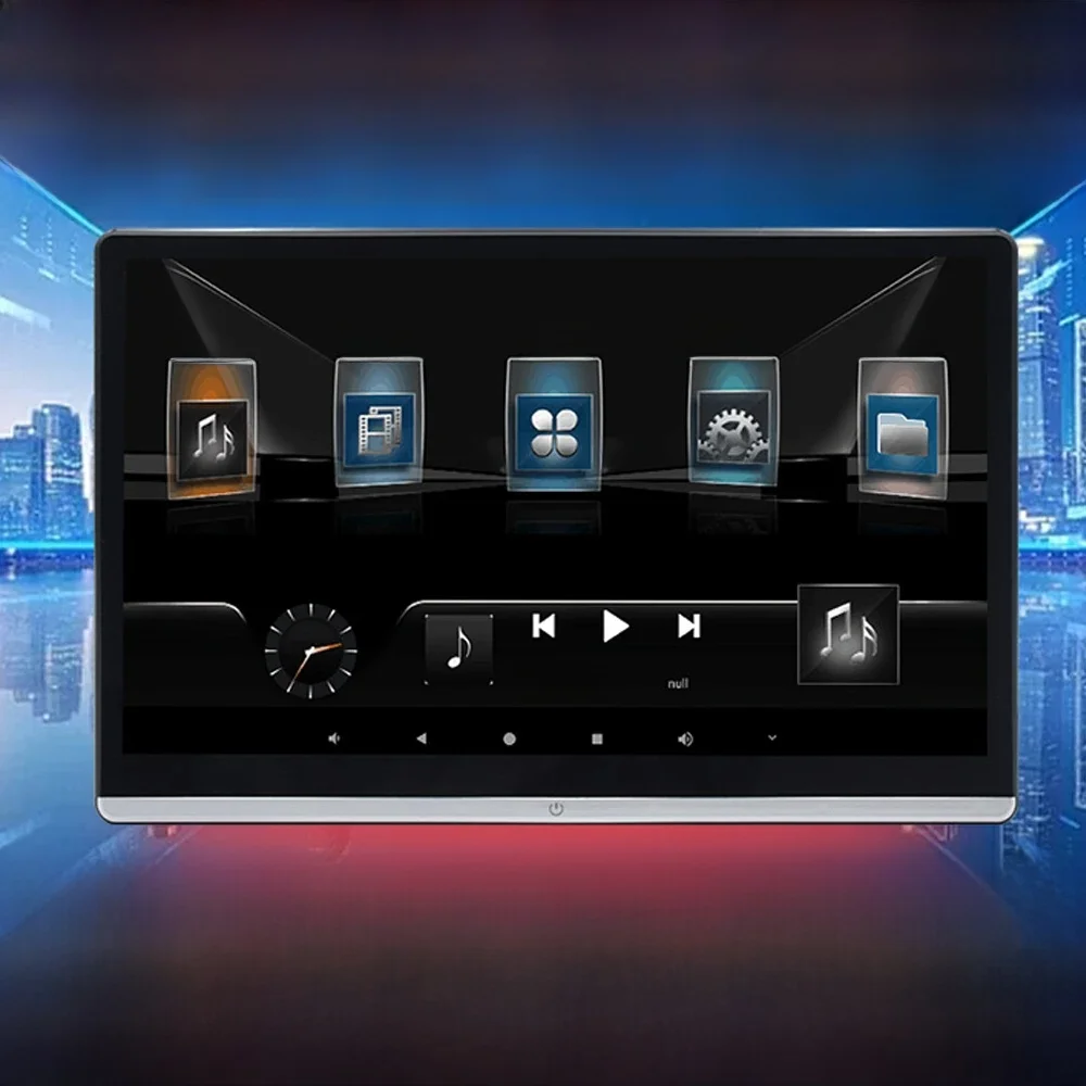 14" HD IPS 4K Car Headrest Monitor Android 12 HDMI OUT Rear Multimedia TV Multifunction Tablet PC 2G+32GB ROM FM HDMI IN Airplay