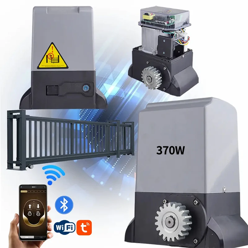 High-quality 370W 800kg Sliding Gate Operator opener, supports mobile phone Bluetooth and connection, villa door motor