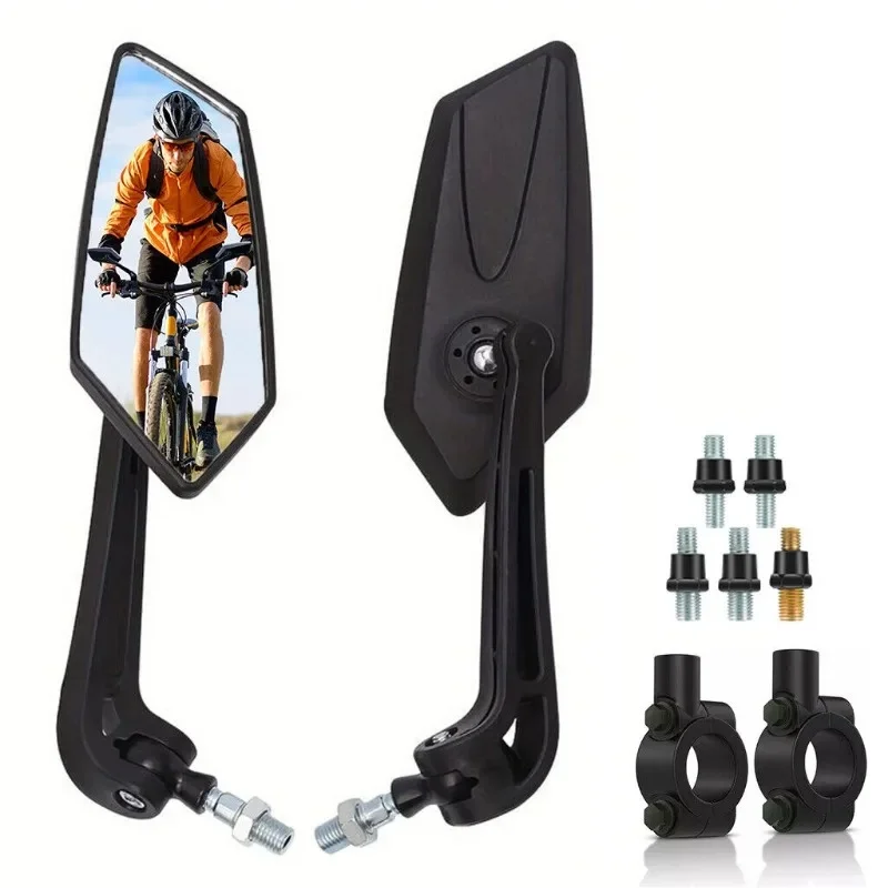 AliExpress NONE Universal Motorcycle Rearview Mirrors Black Adjustable Side Mirrors Motorbike Accessories for Cafe Racer Dirt Pit Bike Electric