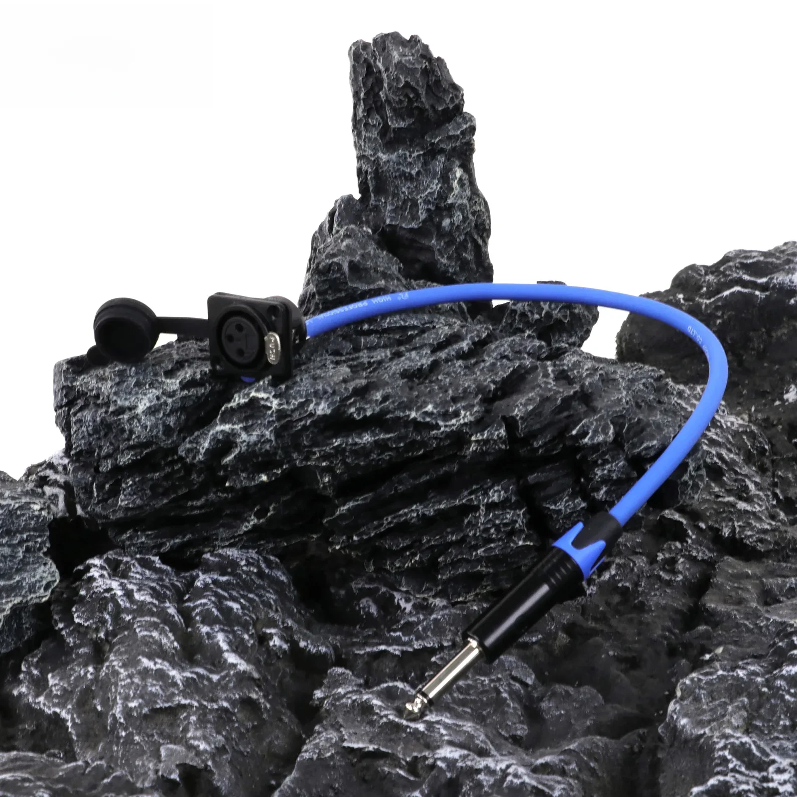 0.2M-30M D Type 3Pin XLR Female Panel to 1/4 Inch 6.35mm TS Jack Pass Through Extension Cable Converter Compatible with MIC