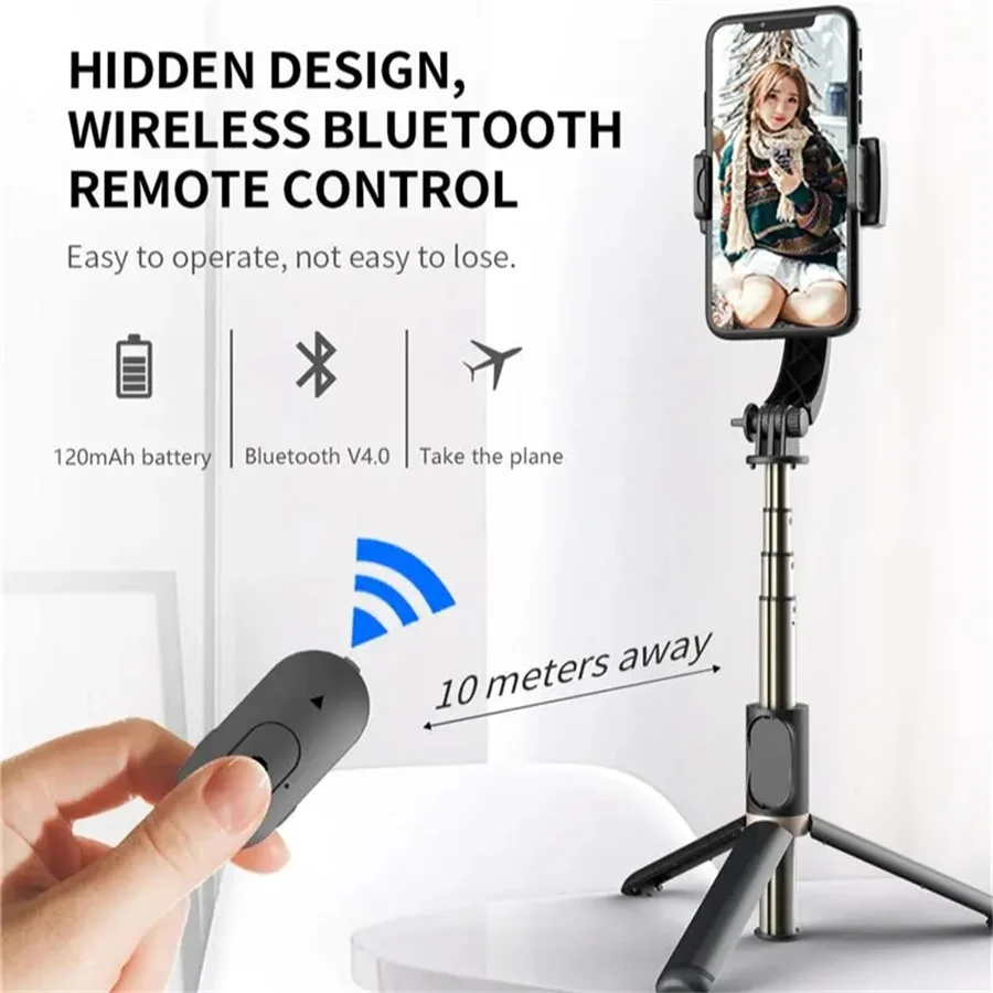 2025 new Telescopic Selfie Stick Tripod Monopod Stand Mobile Phone Support Wireless Gimbal Stabilizer For iPhone Android Holder