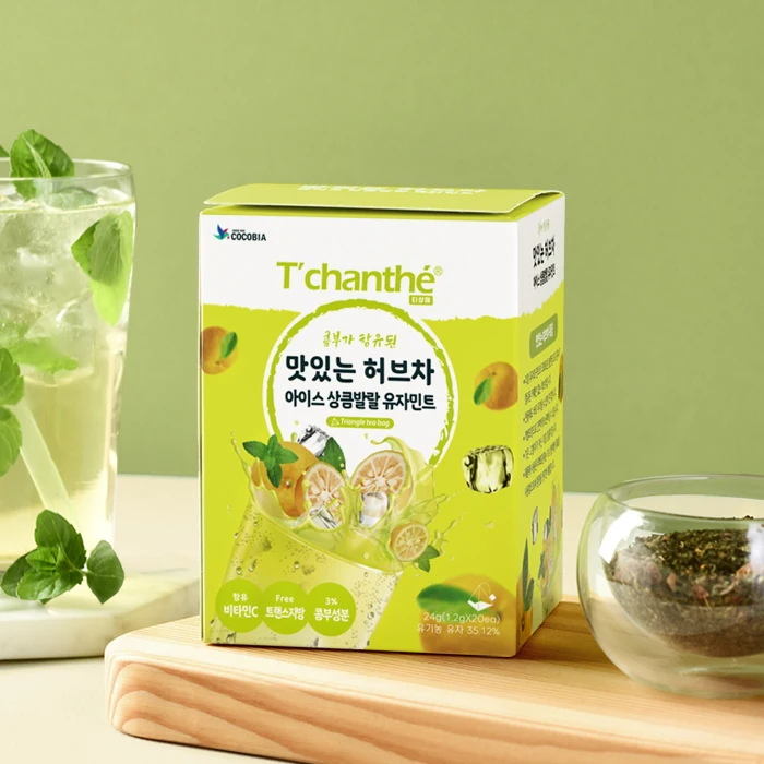 티샹떼 맛잇는 허브 유자민트 콤부차 아이스티