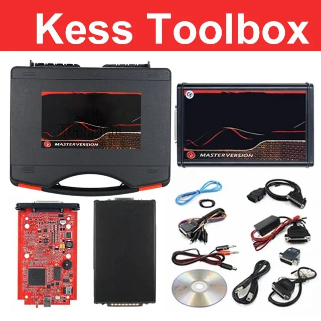 Kess V2 V5.017 Online 2.80 EU Red KTAG 7.020 2.25 OBD2 OBD 2 Auto's Trucks ECU Chip Tuning Kit Onbeperkte Reparatieset met Gereedschapskist