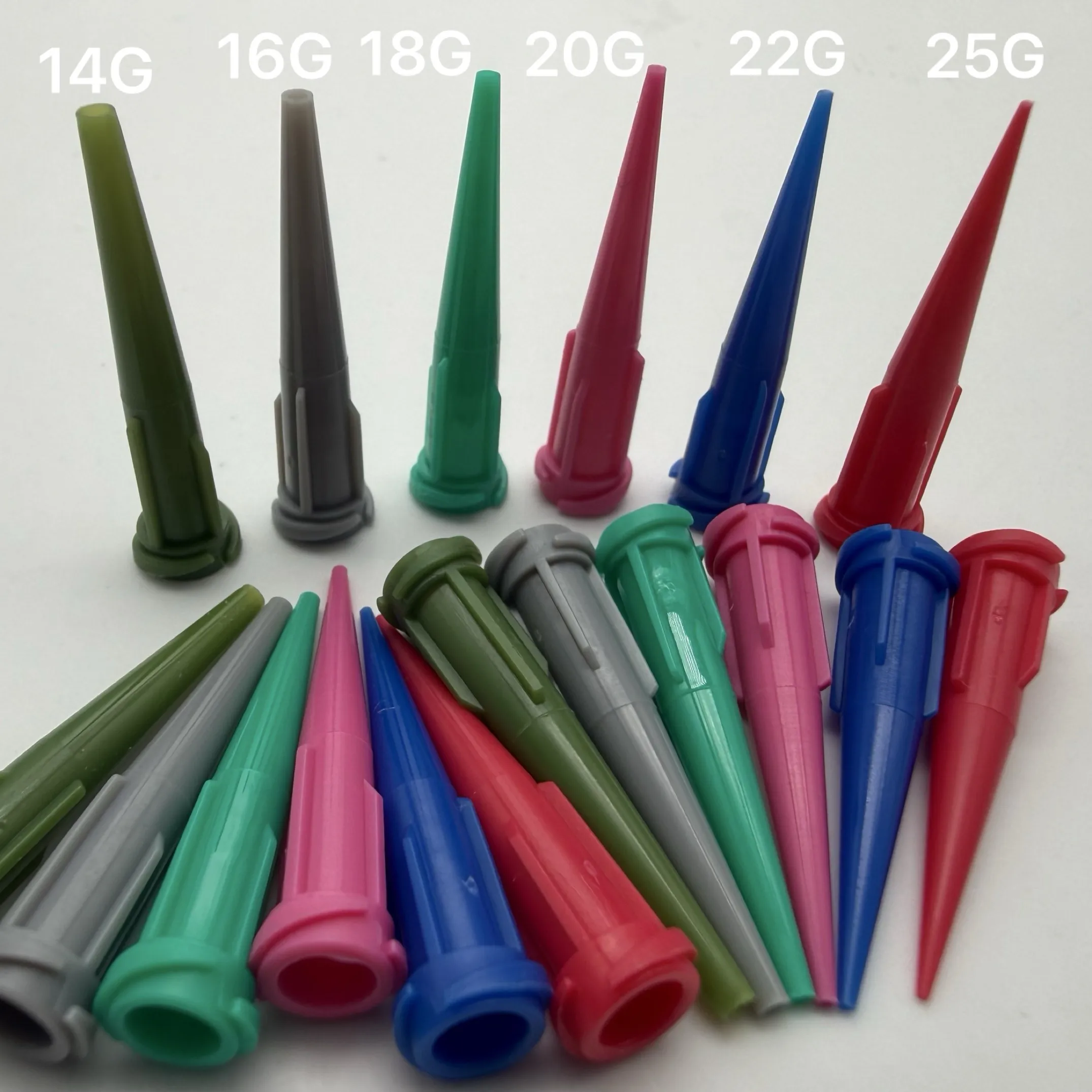 1000PCS Opaque Polypropylene Tapered Fluid Dispensing Tip 14 gauge ~ 25 gauge Luer Lock Plastic Conical Needle