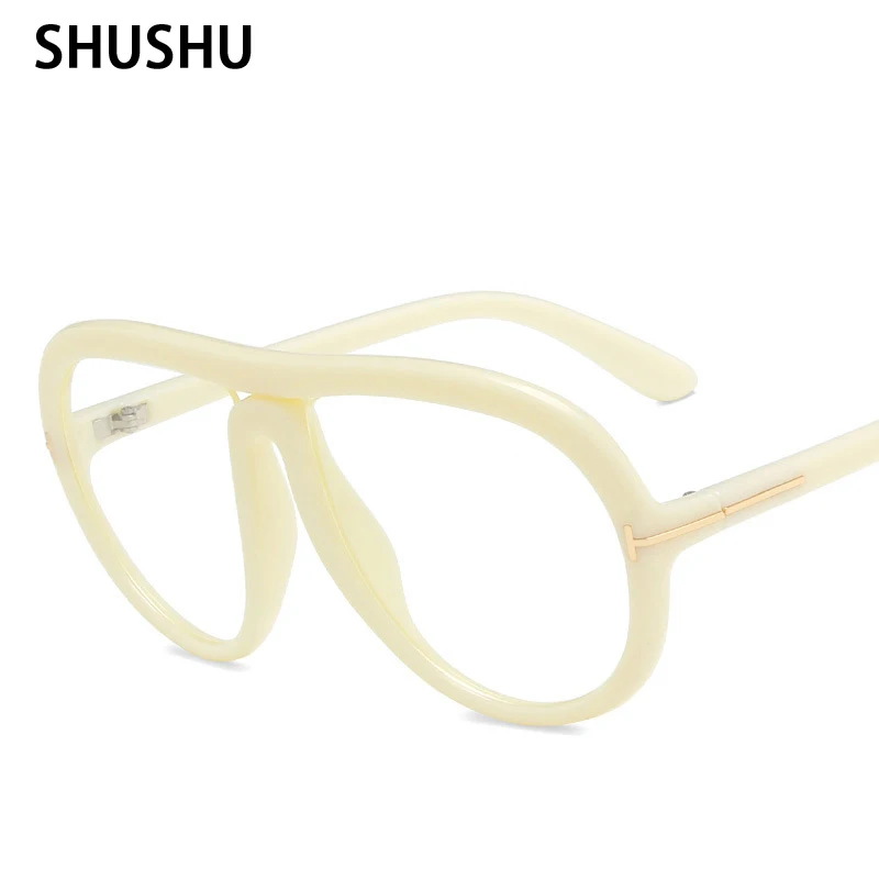 B181 Vintage Oversized Pilot Sunglasses Luxury Brand Ladies Men Fashion Toad Glasses Trendy Beige Glasses Frame 2023 New