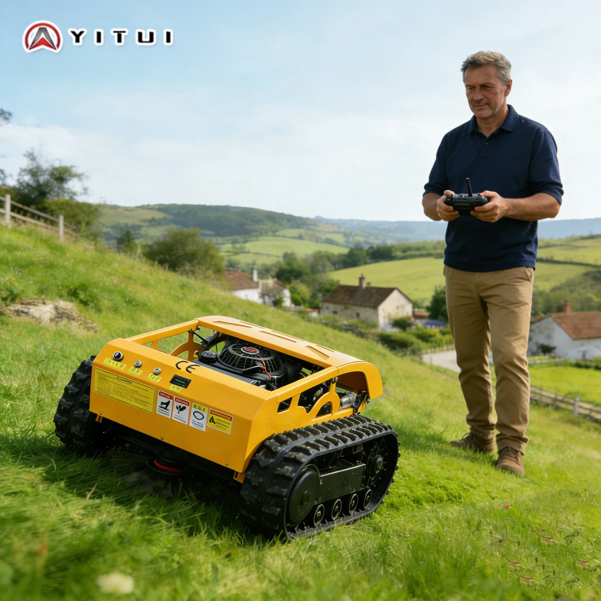 

Customized Professional Remote Control Crawler Slope Robot Lawn Mower Factory Direct Sale Ce Ep Certified